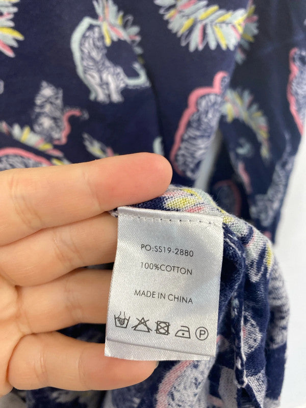 Hush Fabulous Tiger Botanical Pattern Jumper Size L EG002