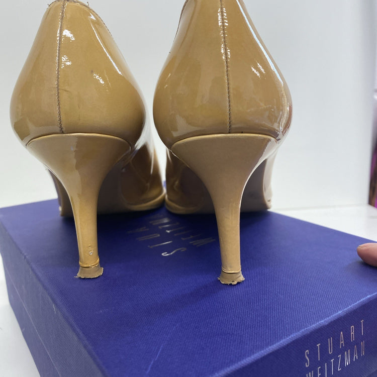 Ladies Stuart Weitzman For Russell Bromley Nude Court Shoes UK 6 Toffee HS001
