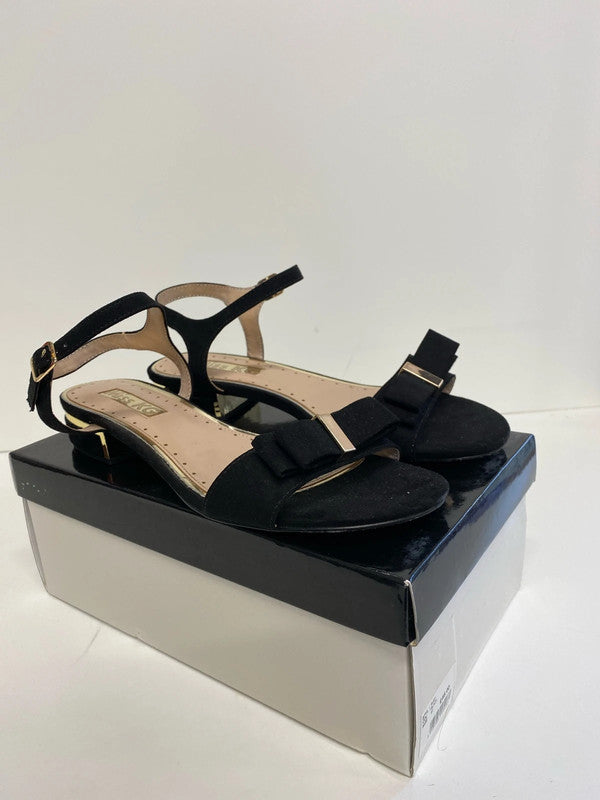 Fabulous Black Sandals with gold details events or parties Uk7 IM001