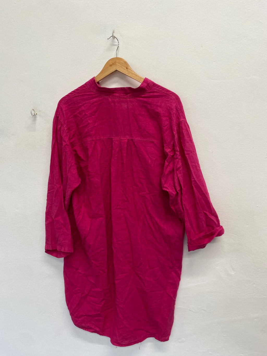 Stunning moraitis Tunic shirt Uk 10 Pink linen SO560