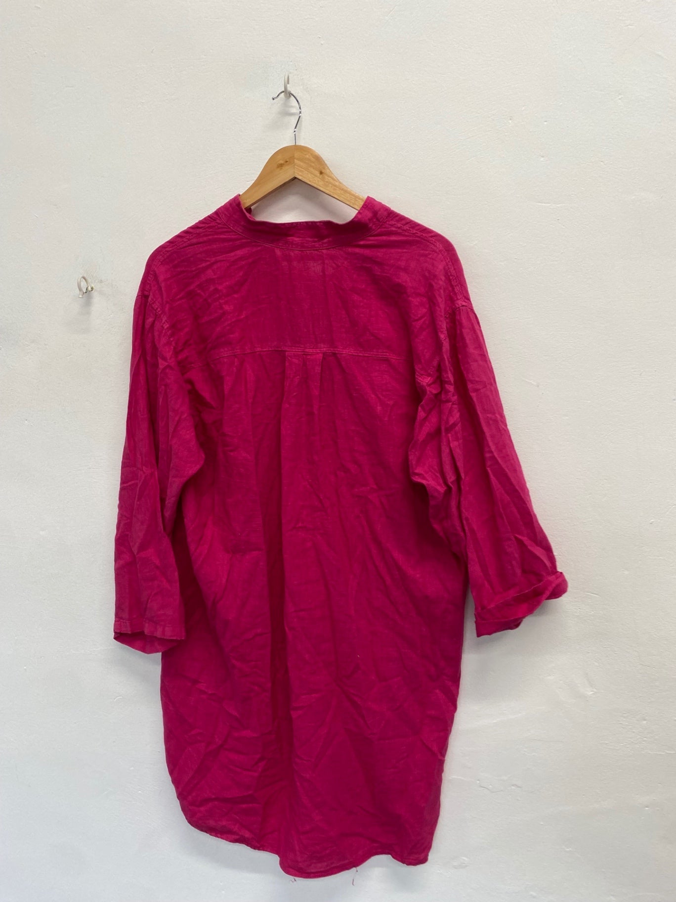 Stunning moraitis Tunic shirt Uk 10 Pink linen SO560
