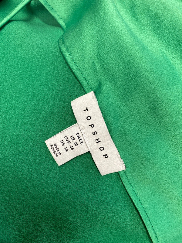 Stunning Green topshop cross backless midi dress UK 18 LG008