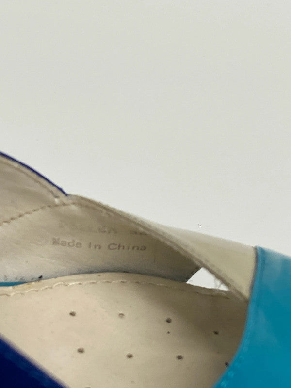 Fabulous Geox Respira Turquoise blue high block heel sling back Uk5 LW005