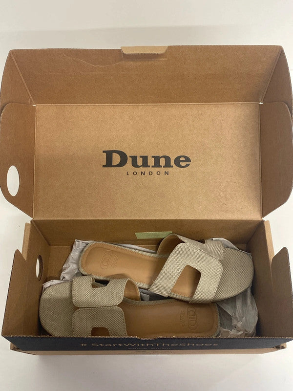 Dune London Stylish Neutral Hue Fabric Smart Slide Sandals UK 4 AE001