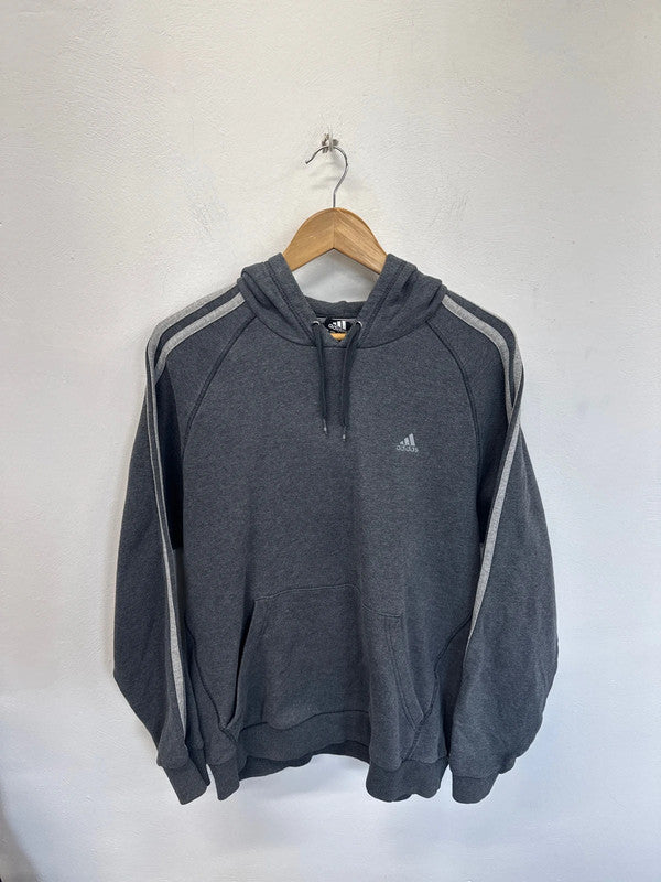 Adidas grey hoodie pullover L NC001