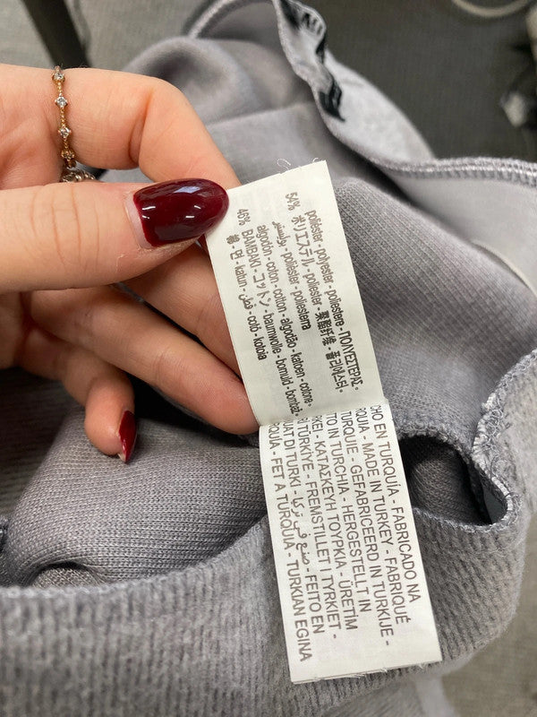 Gorgeous Zara grey knit coord skirt jumper ribbed UK M AO001