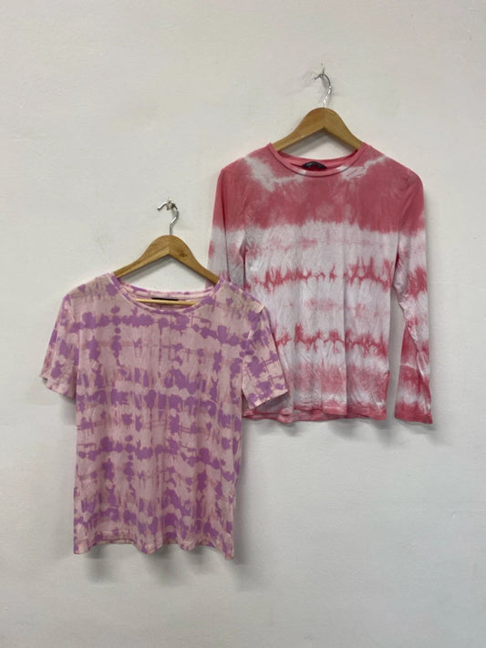 M&S Fab Tie Dye Shirts Duo Size S-M HA001