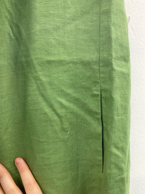 Next Stylish Green Pinafore Sheath Dress UK 14 MM005