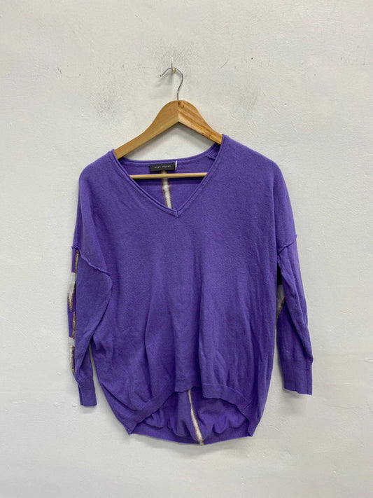 Fabulous Oversized Cashmere blend Mint Velvet jumper lilac lightening UkM KD001