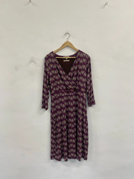 Stunning White Stuff purple midi dress uk 14 KS003