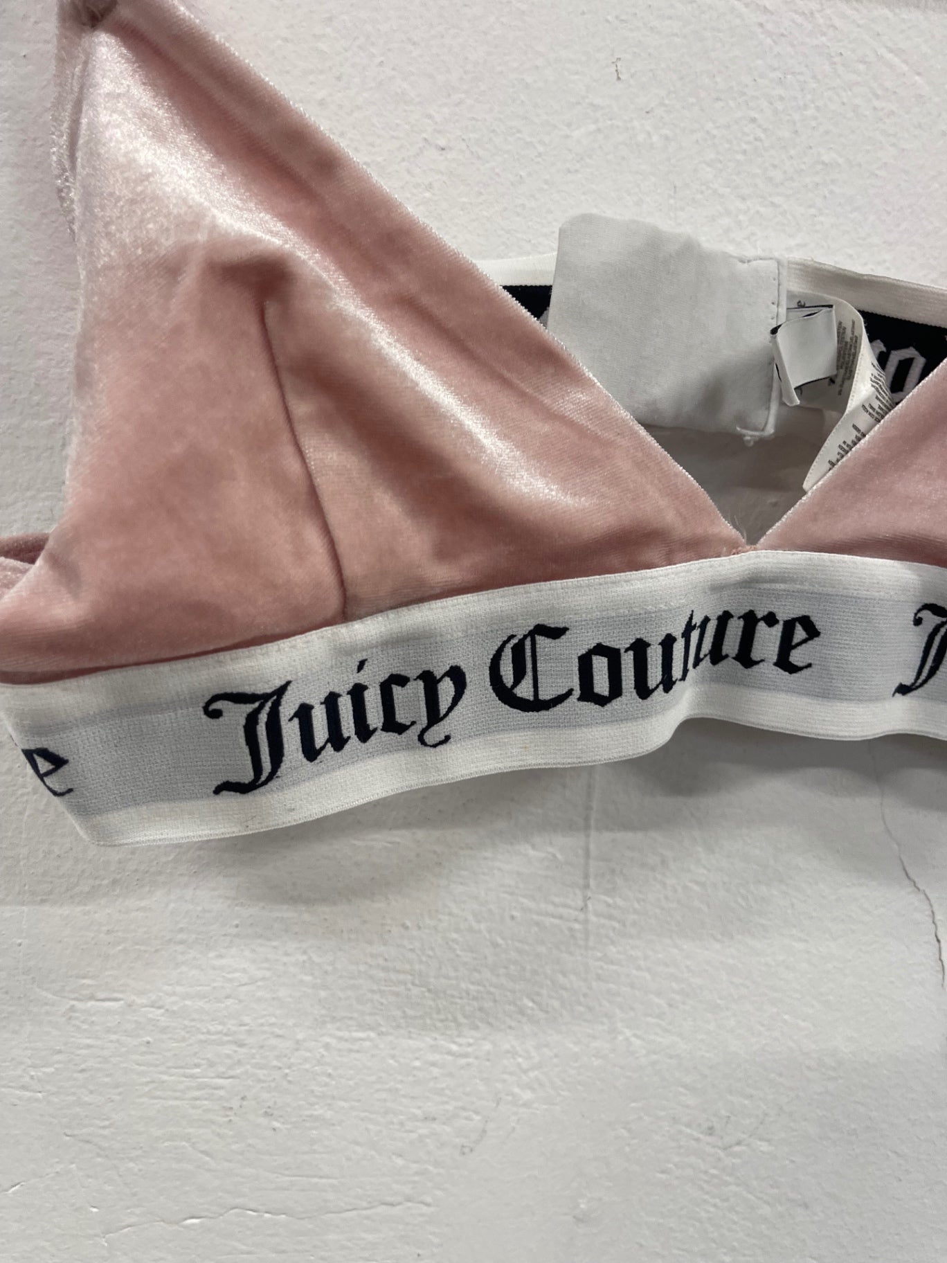 Fabulous Juicy Couture rose velour Bra UkM Pink Y2K SA514