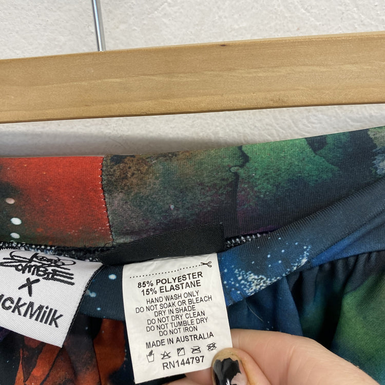 Black Milk X Lora Zombie Space Art  Skirt Medium Paint Watercolor Rare Ltd JR001