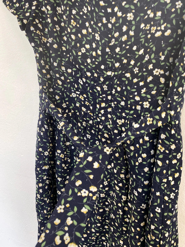 Sunshine Soul Fabulous Black Floral Mini Dress UK 10 JH001