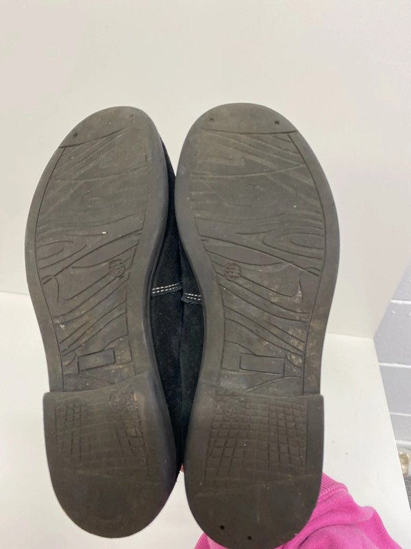 Fabulous Black suede school or smart shoes uk3 JS004