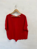 Stunning MAGASCHONI Knitted top UK 14 Red DM561
