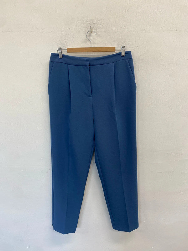 Stunning Topshop blue tall cropped office trousers UK 12 HS001