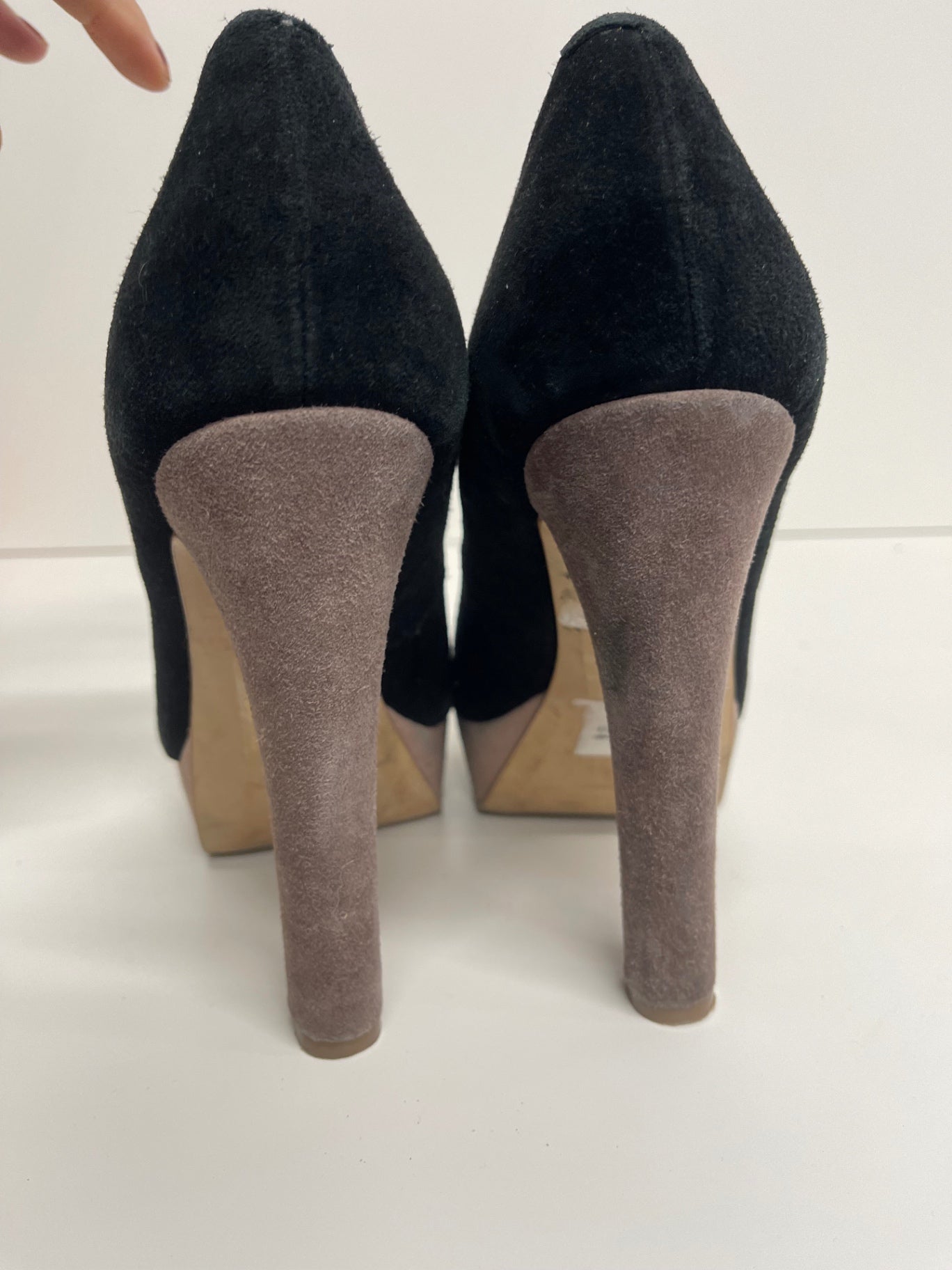 Stunning Steve Madden Bevv Suede high heel Pumps UK5 Black PP546