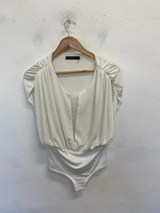 Lovely Karen Millen white bodysuit UK 12 LN001