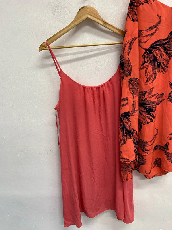 Fabulous Duo of summer dresses bright corals from Next F&F Uk18 #6 CR002