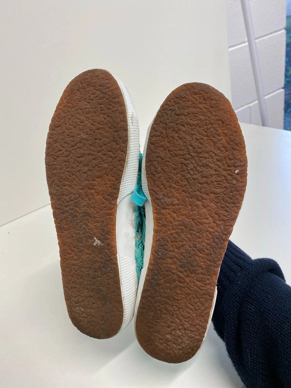 Fabulous SuperGa teal lace delicate pumps UK6 classics JR001