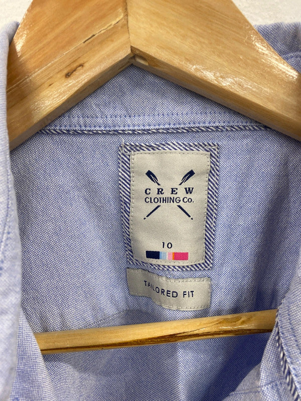 Crew Clothing Company Stylish Light Blue Tailored Fit Shirt UK 10 MM005