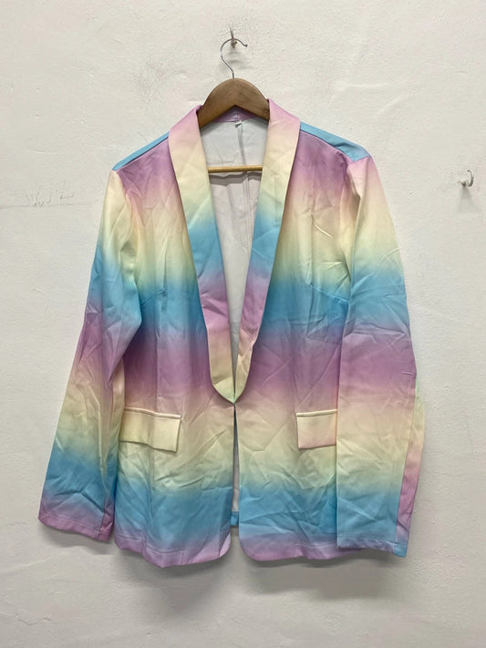 Fabulous rainbow Shein Blazer Uk XXL 16-18 rainbows 🌈 YM001