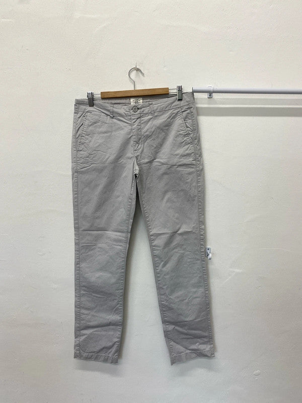 Fabulous H&M ladies light grey chinos Uk12 KM003