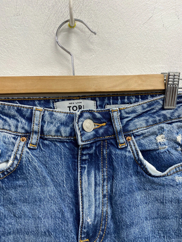 Lovely new look tori mom jeans blue UK 6 JS004