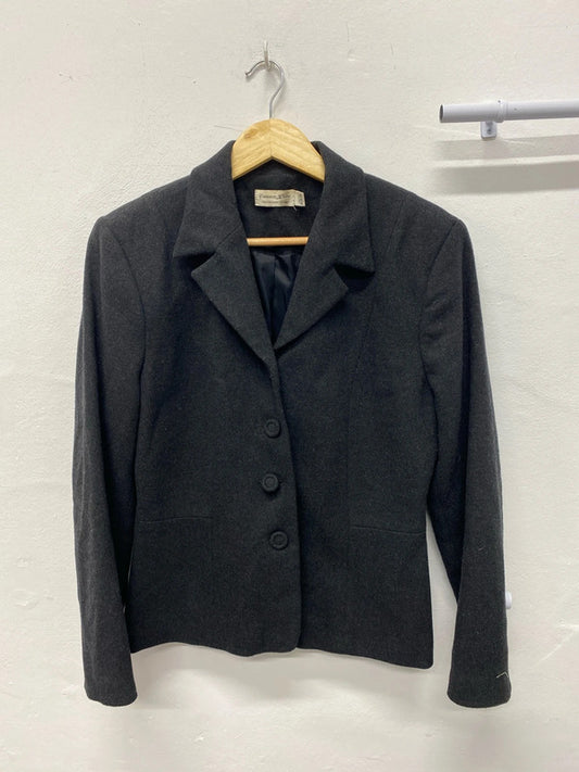 Fabulous Charlotte Halton Grey Wool Blend Blazer Uk12 MM005