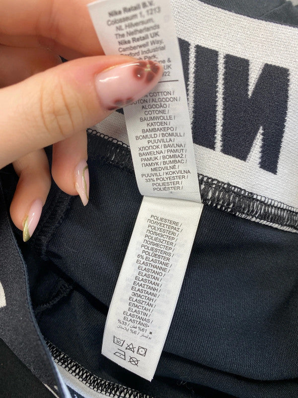 Lovely nike running black active leggings UK L SG090