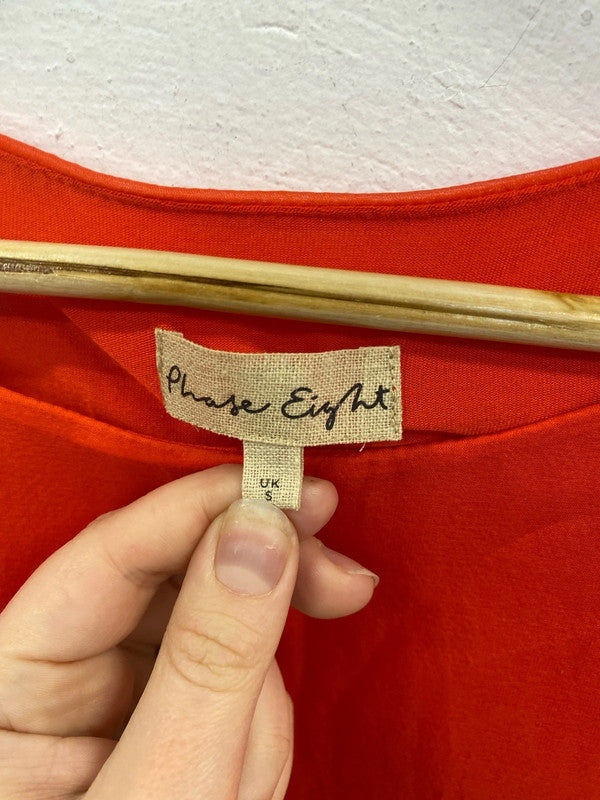 Phase Eight Fabulous Red Asymmetric Blouse Size S WLH01