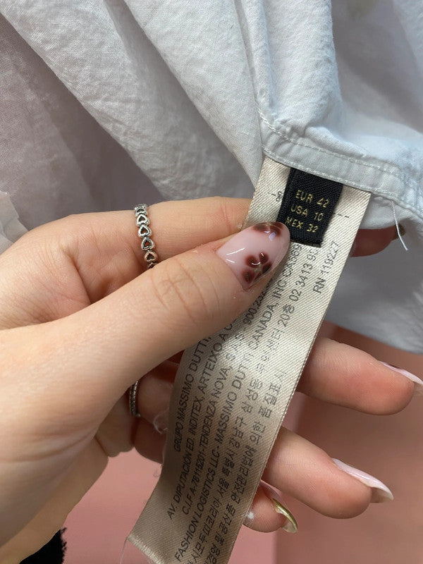 Lovely massimo dutti half sleeve white shirt UK 8 MS002