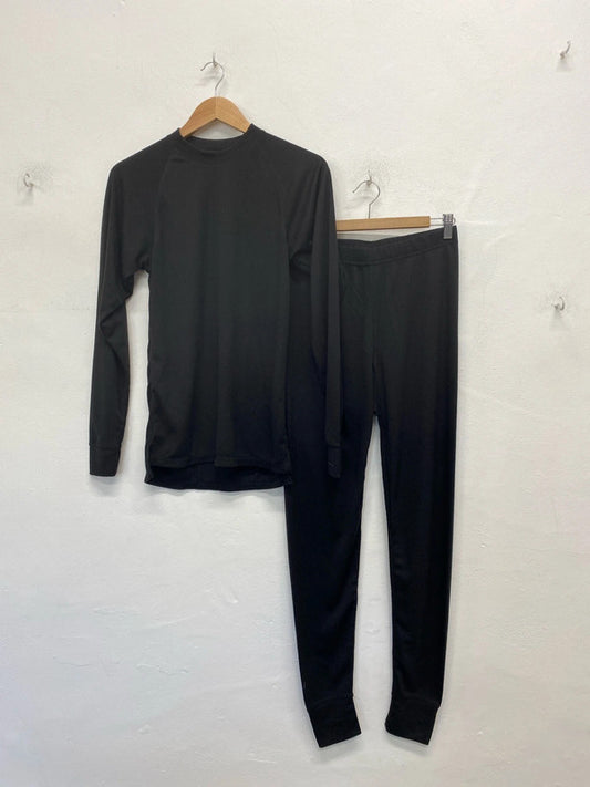 Rucanor Stylish Black Ribbed Lounge Co-ord Size M AE001