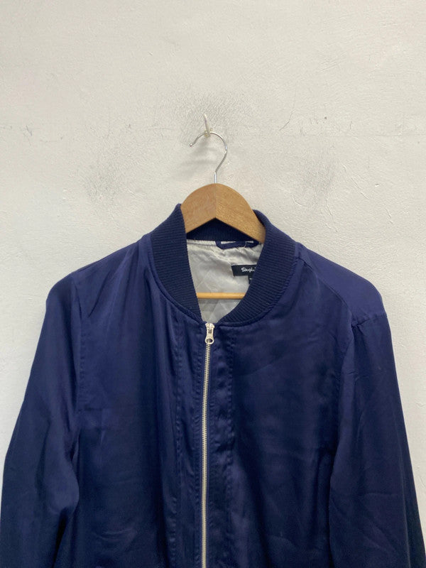 Lovely simply be navy bomber jacket with back pattern UK 22 YM001