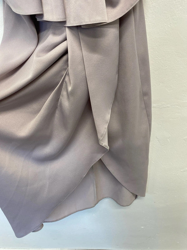 Lovely lipsy London lilac drape midi dress Halterneck UK 10 JM005