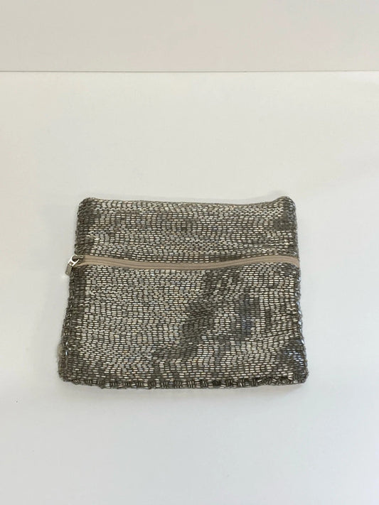 Accessorize Fabulous Silver Beaded Clutch NC001