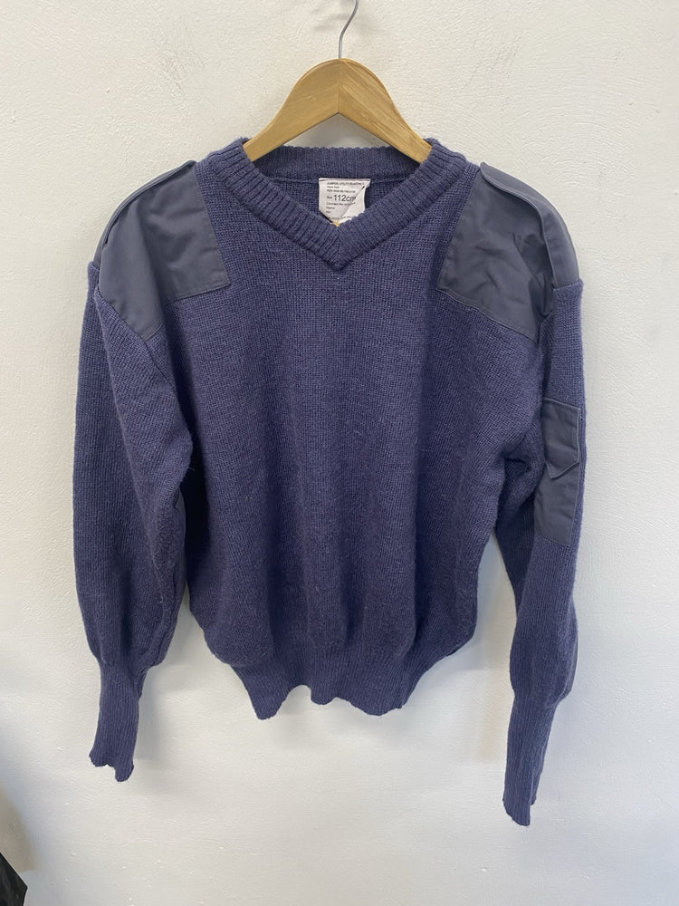 British Royal Air Force Blue RAF Jumper Issued - V Neck 112cm JC008