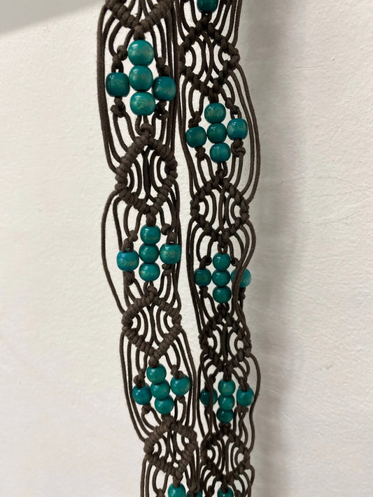 Fabulous Y2K boho belt teal accents Uk Xxxl 56” NC001