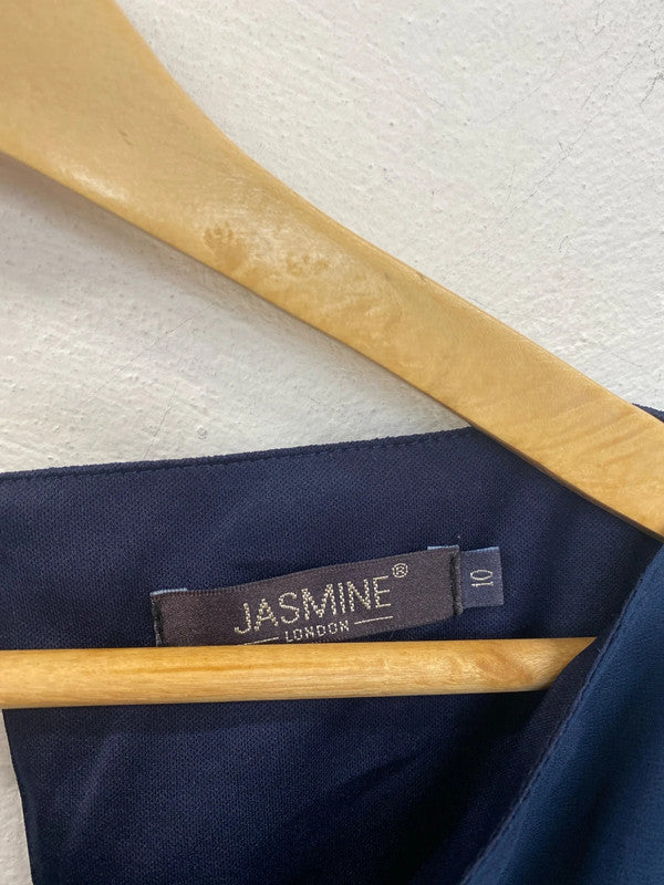 Jasmine London Preppy Navy Mini Dress UK 10 LK009