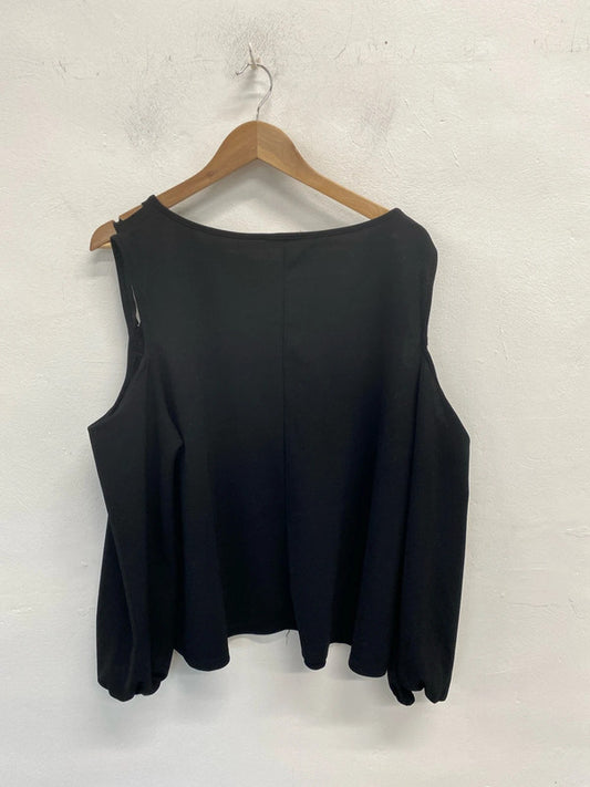 Lovely Shein cut out shoulder floaty top UK 3XL YM001