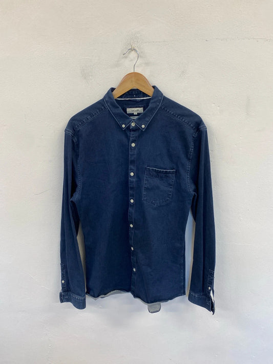 Great River Island denim shirt muscle fit L KM004