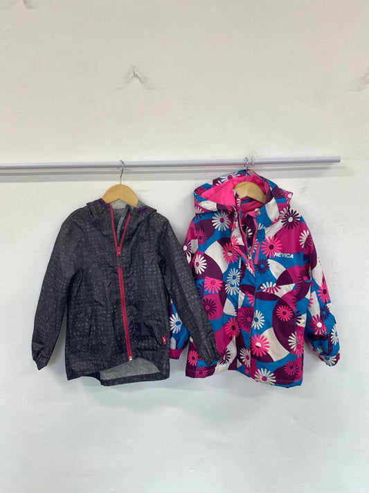 Nevica & Quechua Cute Windbreakers Duo Girls 5-6 Years #20 AG006