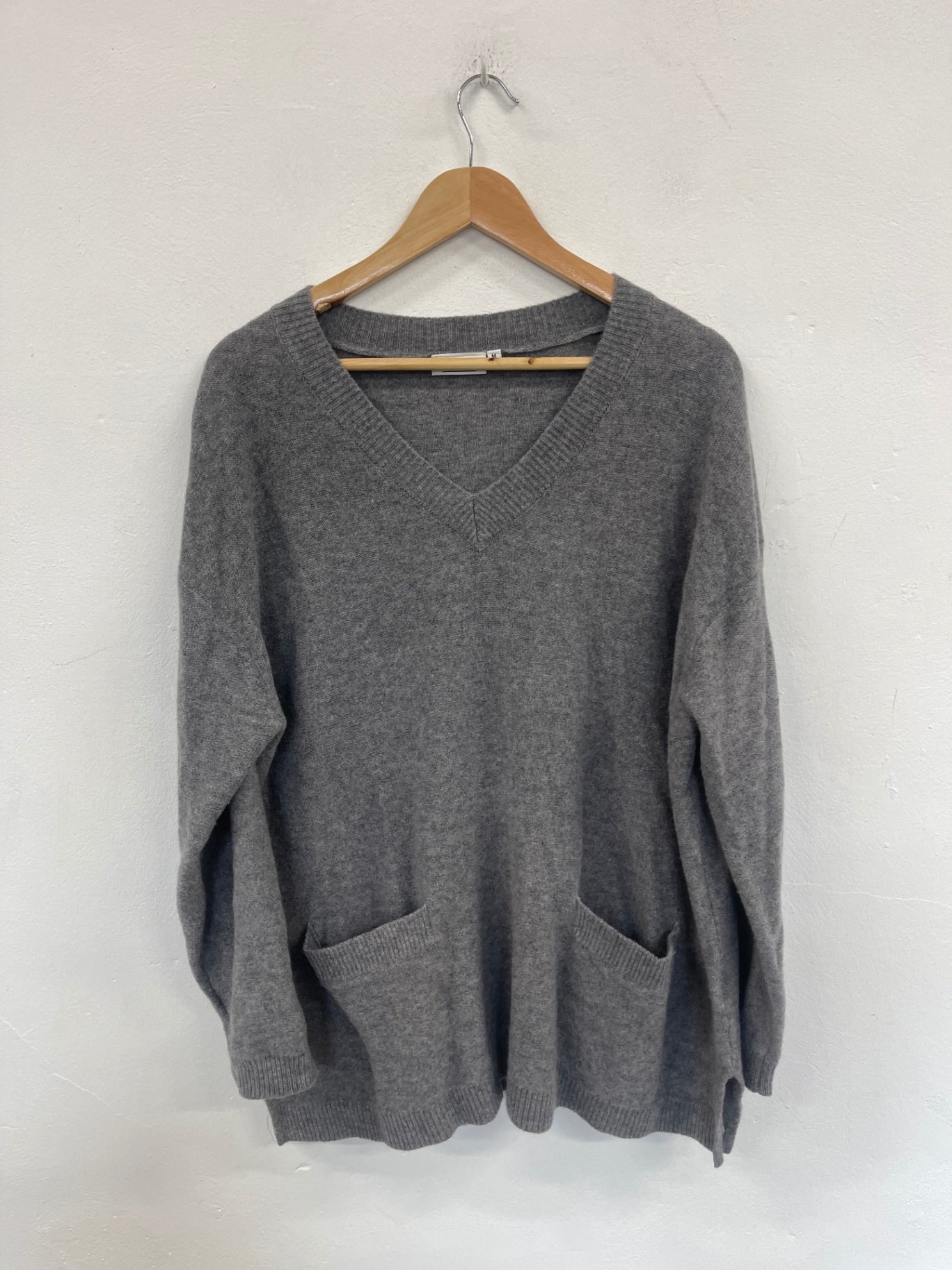 Stunning MASAI Sweater front pockets  Dress UkM Grey Super soft SO560