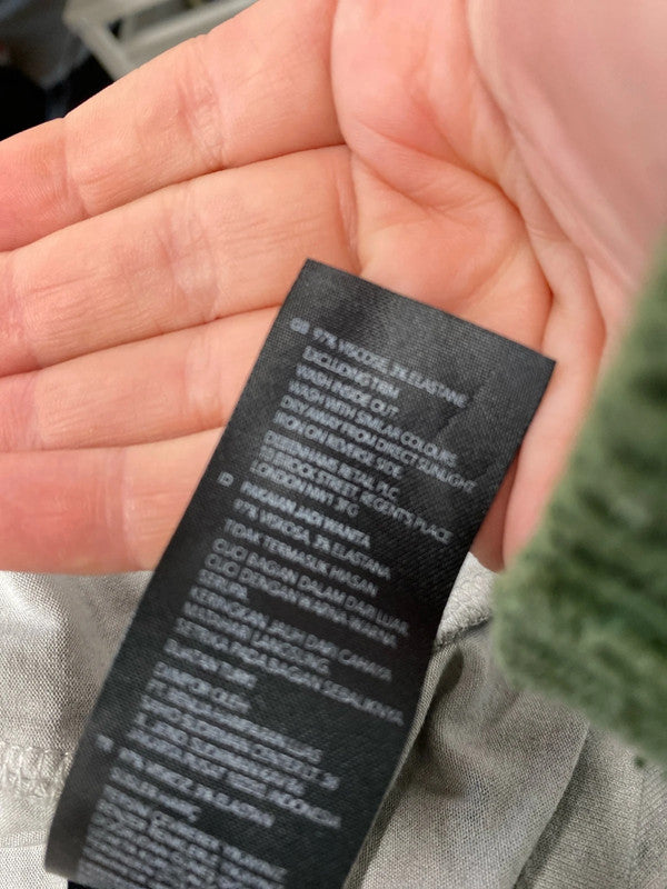 Fabulous Grey alternative punk sequin t shirt Uk12 Nine KD001