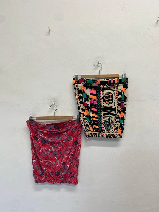 Lovely duo of bandeau summery 90s vibe next tops UK 10 #18 SW001