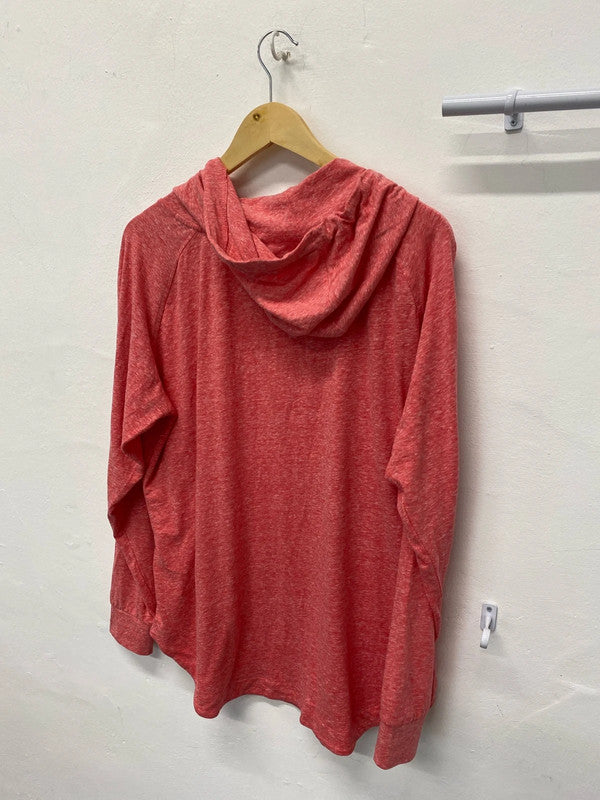 Fabulous Coral marl hoodie Uk20 Regatta cute off centre toggles YM001