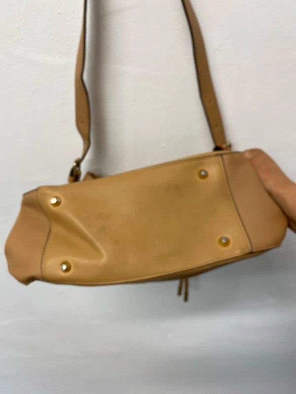 Super cute Accessorize Tan handbag faux leather KM004
