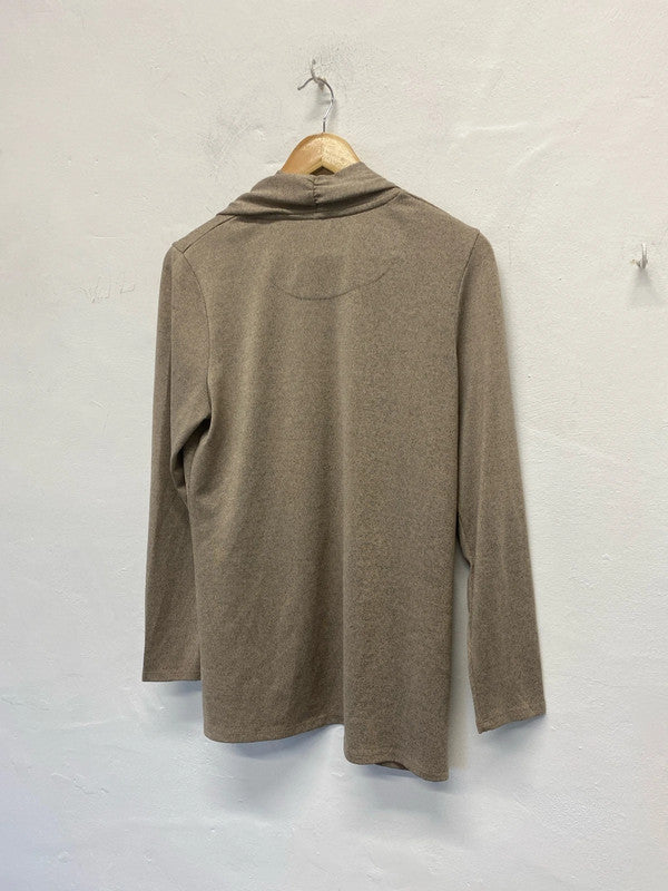 Fab Tigi oatmeal lagenlook cardigan Uk10/12 GJ001