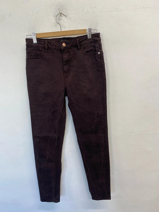 Lovely F&F brown skinny jeans UK 10 GK002
