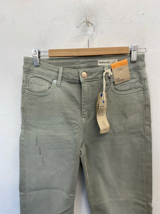 Lovely m&s mint green distressed new jeans UK 10 AO001